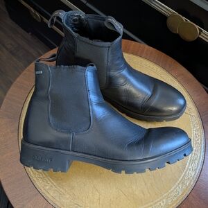 Dubarry of Ireland Black Leather Gore-Tex Pull-on Chelsea Boots 44